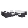 outdoor sofa set white Modway Furniture Sofa Sectionals Espresso White