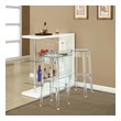 wood counter height bar stools with backs Modway Furniture Dining Chairs Clear