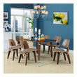 small dining table for 2 with chairs Modway Furniture Dining Chairs Walnut