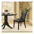 dark dining table with white chairs Modway Furniture Dining Chairs Black