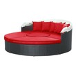 sunbrella 7 piece patio set Modway Furniture Daybeds and Lounges Espresso Red
