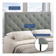 bed frame with hooks for headboard and footboard Modway Furniture Headboards Gray