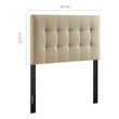 queen bed frame with head board Modway Furniture Headboards Beige