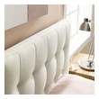 upholstered bed with headboard and footboard Modway Furniture Headboards Ivory