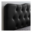 king size bed frame with lights and storage Modway Furniture Headboards Black
