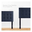 wall mounted upholstered king headboard Modway Furniture Headboards Navy