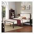 twin size bed box spring Modway Furniture Beds Beds Brown Beige