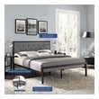king platform bed with storage and headboard Modway Furniture Beds Brown Gray