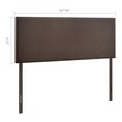 beige upholstered bed Modway Furniture Headboards Dark Brown