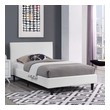 queen size platform bed frame with headboard Modway Furniture Beds White