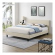 low profile twin bed frame Modway Furniture Beds Beige