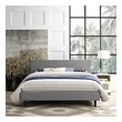 king bed with headboard storage Modway Furniture Beds Light Gray