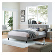 queen size modern bed Modway Furniture Beds Light Gray