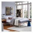 king metal bed frame with headboard Modway Furniture Beds Gray