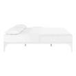 cream fabric bed Modway Furniture Beds White
