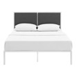 king bed frame with storage drawers Modway Furniture Beds White Gray
