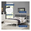 king bed frame with storage drawers Modway Furniture Beds White Gray