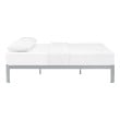 white wood bed frame double Modway Furniture Beds Beds Gray