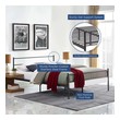 upholstered bedframes Modway Furniture Beds Beds Brown
