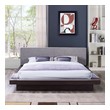 fabric queen headboard and frame Modway Furniture Beds Cappuccino Gray