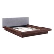 king bed queen bed Modway Furniture Beds Walnut Gray