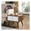 decorating bedside table ideas Modway Furniture Case Goods Walnut White