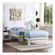 wooden double bed and mattress Modway Furniture Beds Beds White