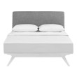 wooden double bed and mattress Modway Furniture Beds White Gray