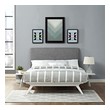 king bed frame and headboard with storage Modway Furniture Bedroom Sets White Gray