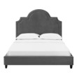 upholstered platform bed frame king Modway Furniture Beds Gray