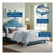 full size bed frame with storage with headboard Modway Furniture Beds Sea Blue