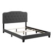 king bed frame with storage drawers Modway Furniture Beds Gray