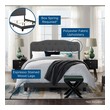 king bed frame with storage drawers Modway Furniture Beds Gray