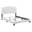 wood frame king size bed frame Modway Furniture Beds White
