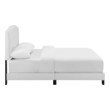 low profile platform bed king Modway Furniture Beds White