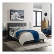 tufted black bed Modway Furniture Beds Beds Gray