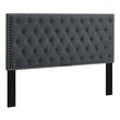 full size tufted headboard and frame Modway Furniture Headboards Gray