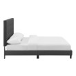 queen size platform bed frame with storage Modway Furniture Beds Gray