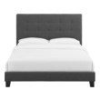 queen size platform bed frame with storage Modway Furniture Beds Gray