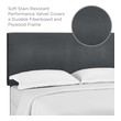 queen bed frame with fabric headboard Modway Furniture Headboards Gray