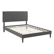 king size metal bed frame with headboard Modway Furniture Beds Gray