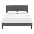 king platform bed without headboard Modway Furniture Beds Gray