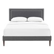 walnut twin bed Modway Furniture Beds Gray