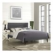 king size high bed frame Modway Furniture Beds Gray