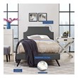 twin bed frame with drawers Modway Furniture Beds Gray