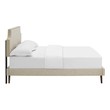 wooden king size bed with storage Modway Furniture Beds Beige