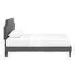 king size bed with storage headboard Modway Furniture Beds Gray