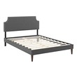 tufted headboard and frame Modway Furniture Beds Gray