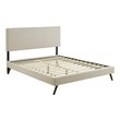 white queen bed frame with headboard Modway Furniture Beds Beige