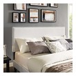 upholstered platform bed queen Modway Furniture Beds White